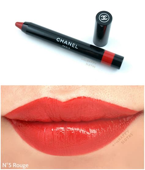 chanel le rouge crayon de couleur no 5|Chanel crayon lipstick.